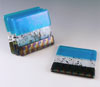 Link to Set of 4 aqua fused glass coasters by Chris Paulson